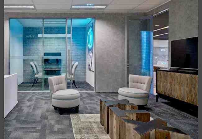 500平电子交易企业办公室装修设计实景