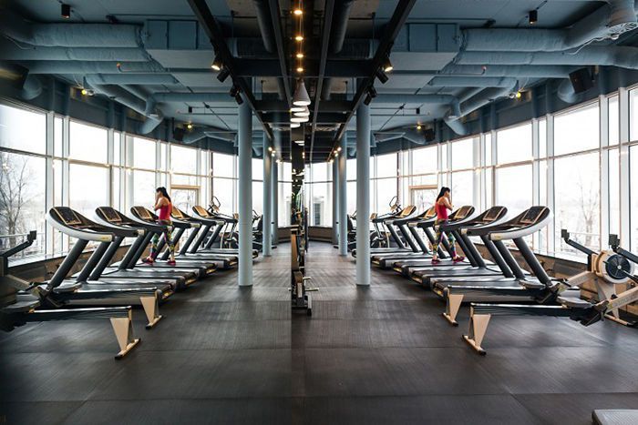 健身俱乐部现代风格900平米设计方案，健身房简易装修效果图