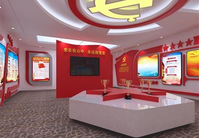 有意义的合肥企业党建文化展厅装修设计